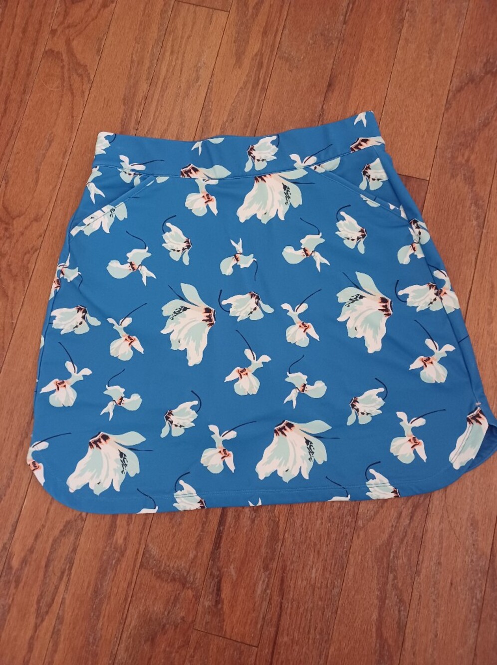 Peter Millar Alice Petal Hem Golf Skort Blue Floral Size S Activewear Sporty
